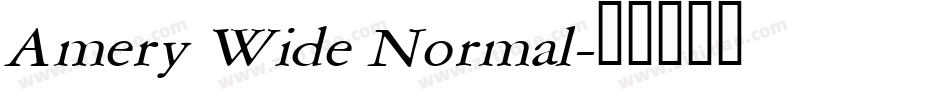 Amery Wide Normal字体转换